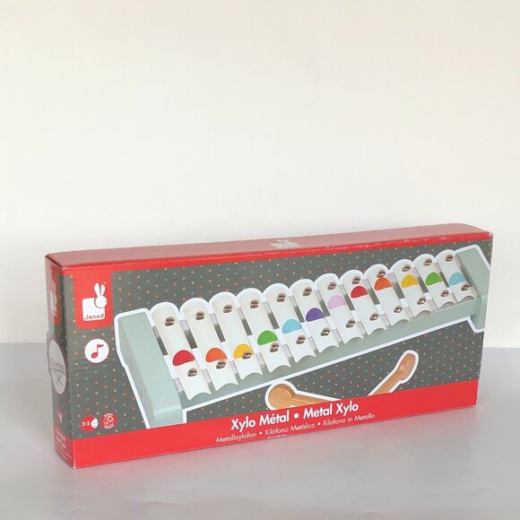 Janod - Confetti Wooden and Metal Xylophone New in Box For Age 2+ - Picture 6 of 10